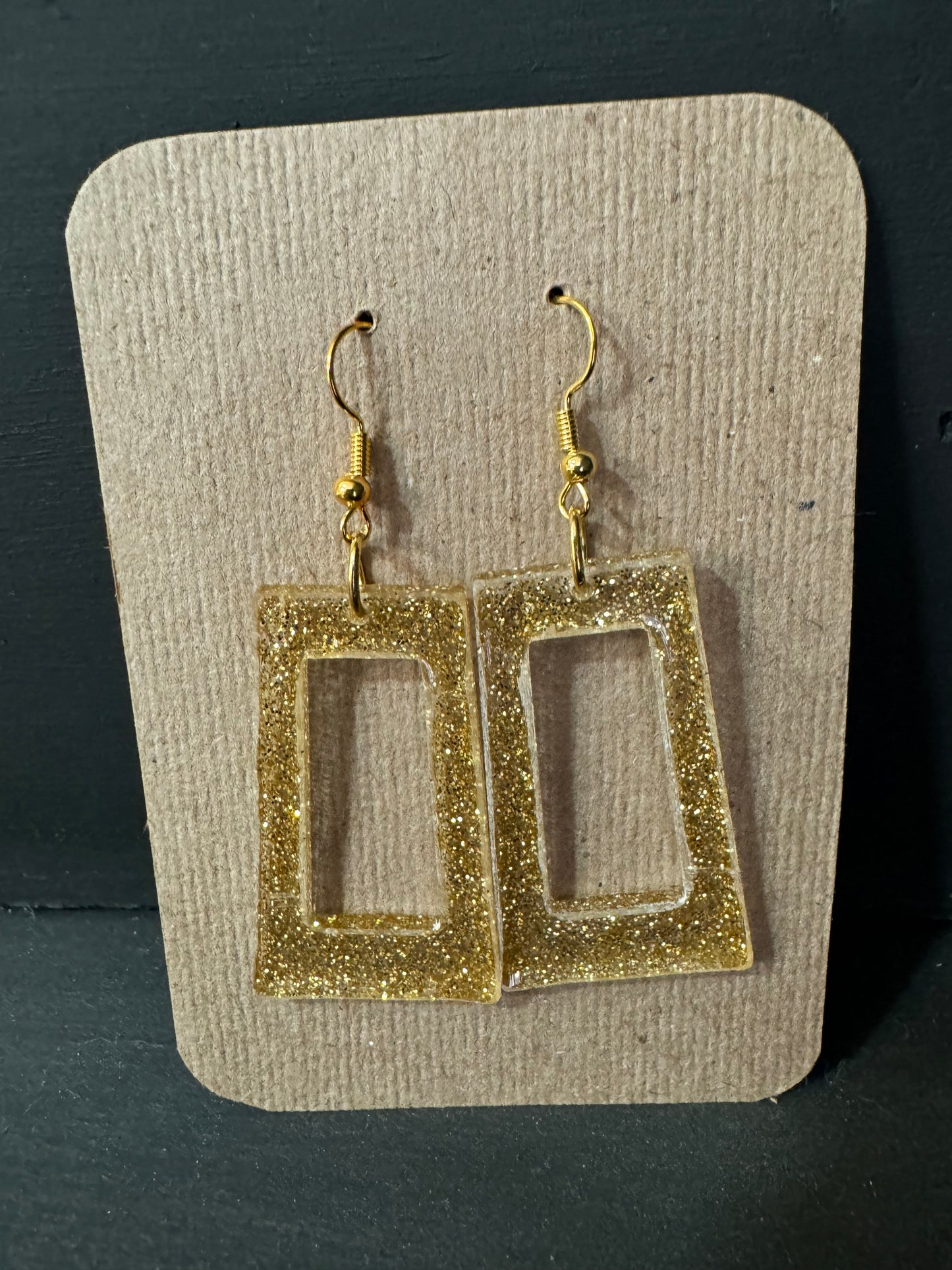 Gold Glitter Earrings