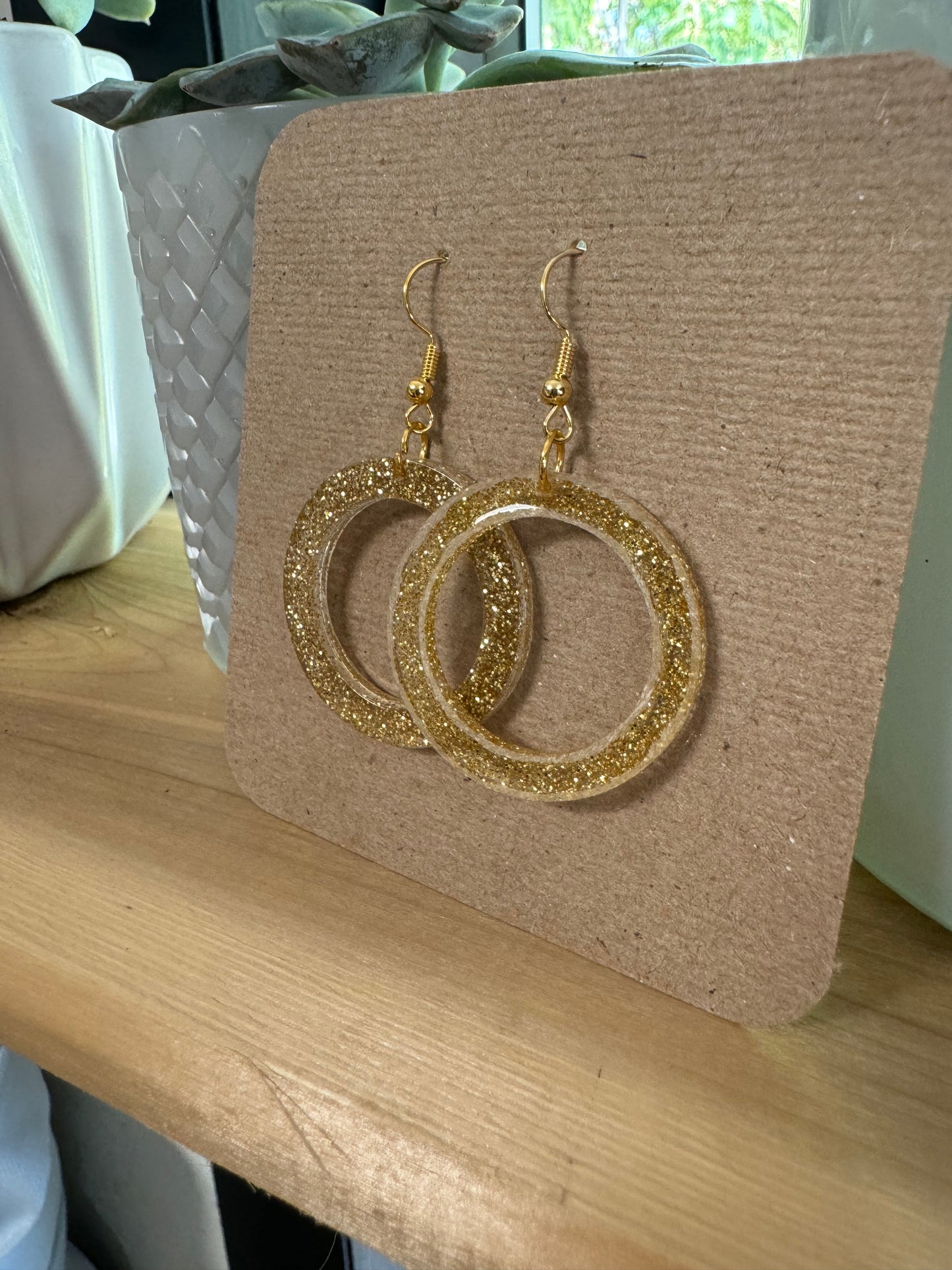 Gold Glitter Hoop