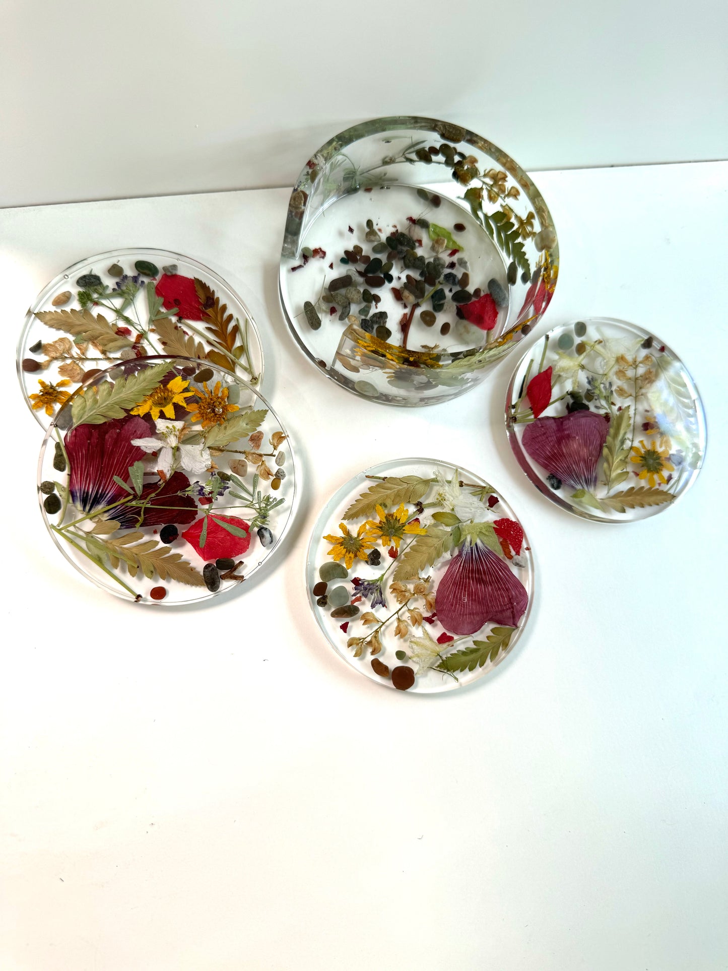 Wildflower coaster set